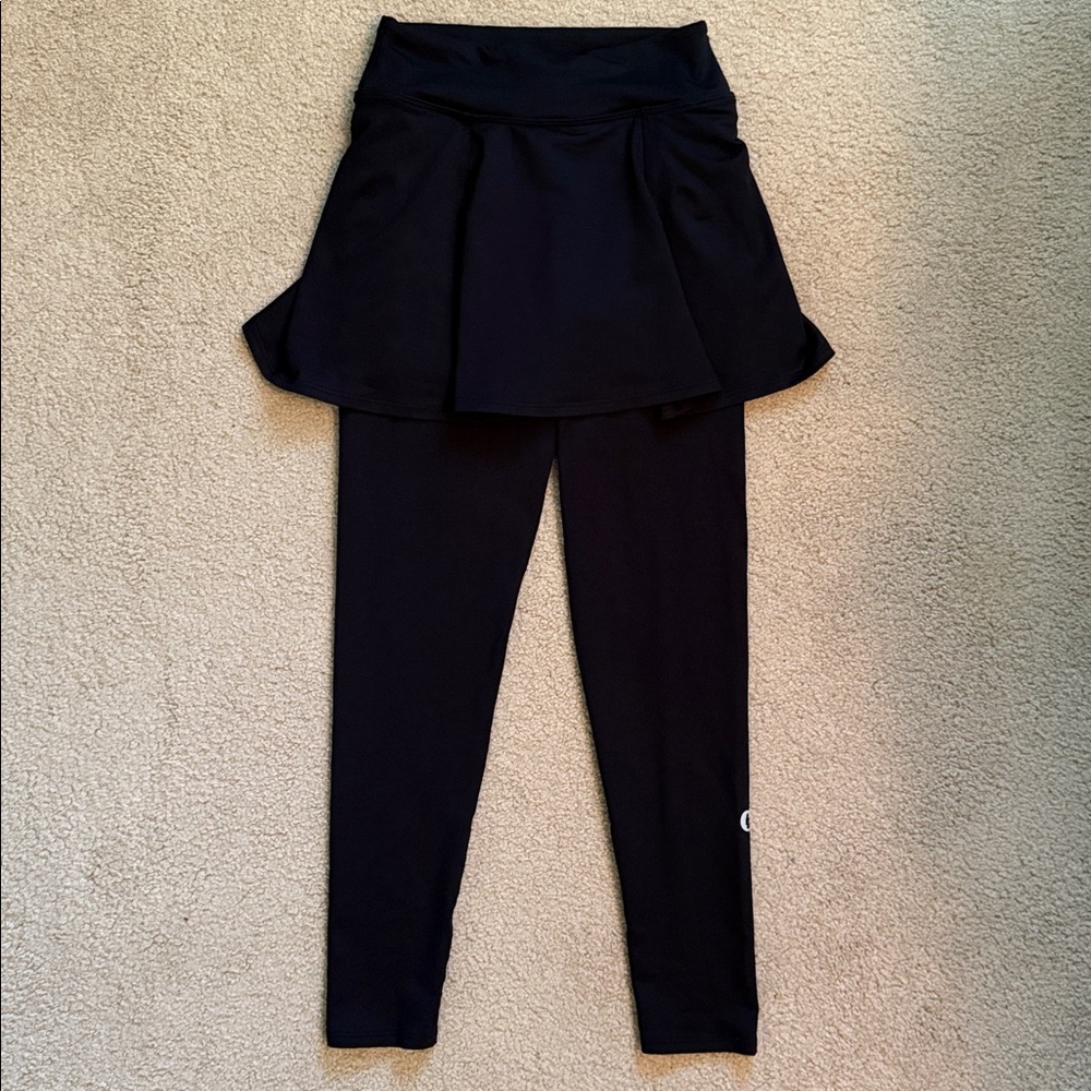 Black Skirted Leggings full length